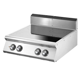 Virtus 4 zónás elektromos tűzhely üvegkerámia felülettel, alsó szekrényel, 2 nyíló ajtóval