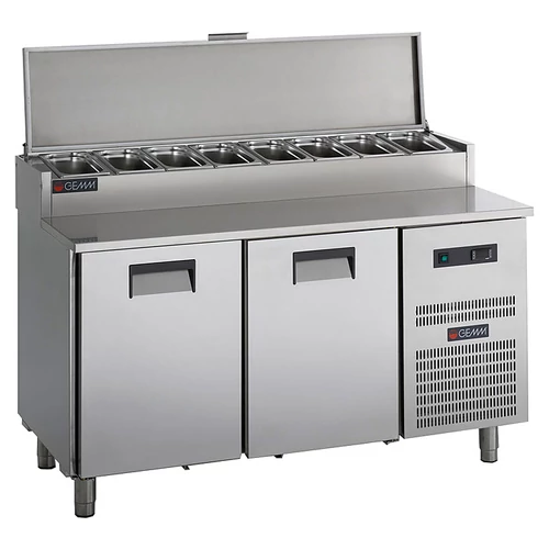 Gemm - Hűtött pizzapult +2°C /+8°C - feltéthűtővel - 360 Liter