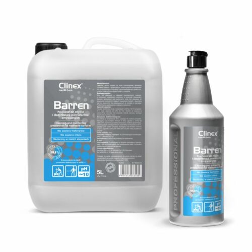 CLINEX Barren fertőtlenítő tisztítószer (élelmiszerrel erintkezhet, biológiailag lebomló) 5L