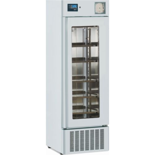 Laboratóriumi hűtőberendezés 300 literes +2° +10°C üveg ajtós